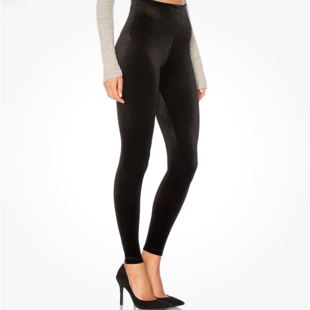 Commando Control Medium Black Velvet Leggings Slimming Party Capsule Festive